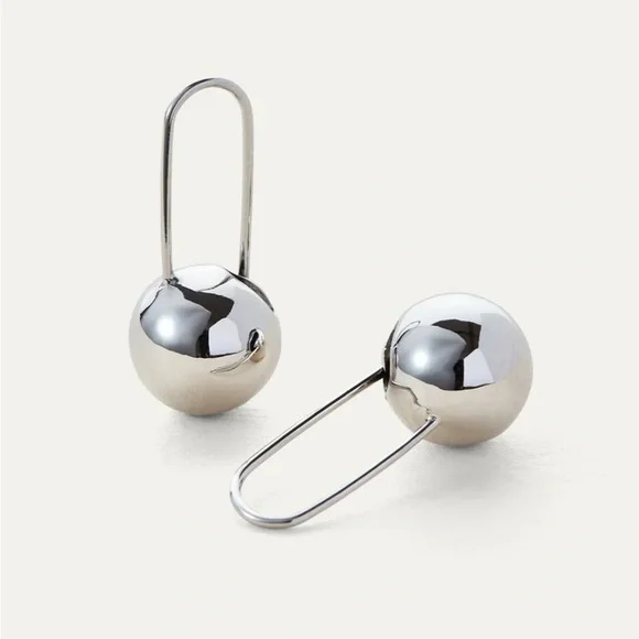 Jenny Bird Silver Celeste Minimalist Drop Earrings - Picture 1 of 3